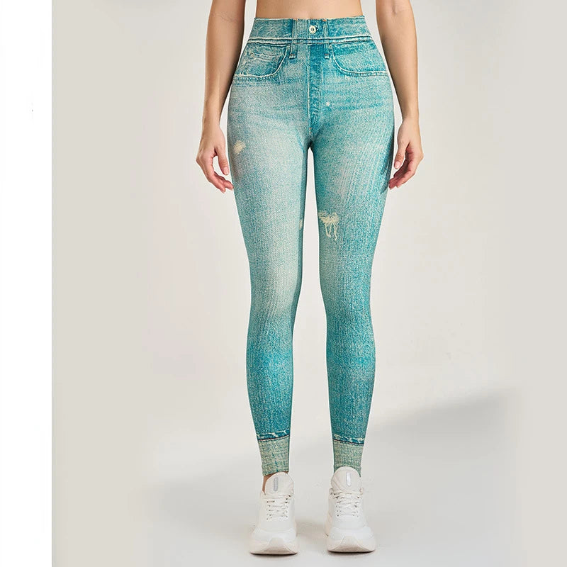 Denim Workout Fitness Yoga Leggings