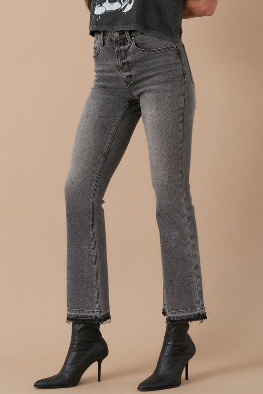 High Rise Crop Boot Denim