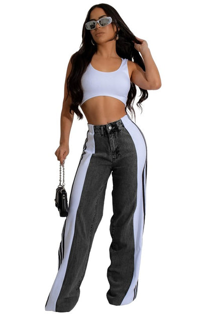 Women Fashion Casual Style Denim Pants