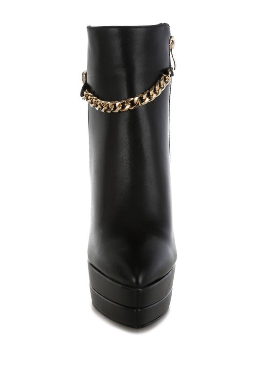 Narok Metallic Chain Detail Boots