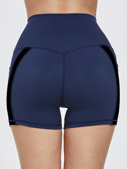 High Waist Pocketed Active Shorts