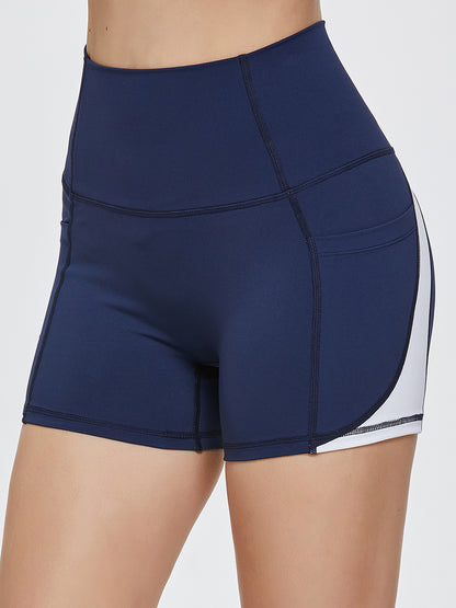 High Waist Pocketed Active Shorts