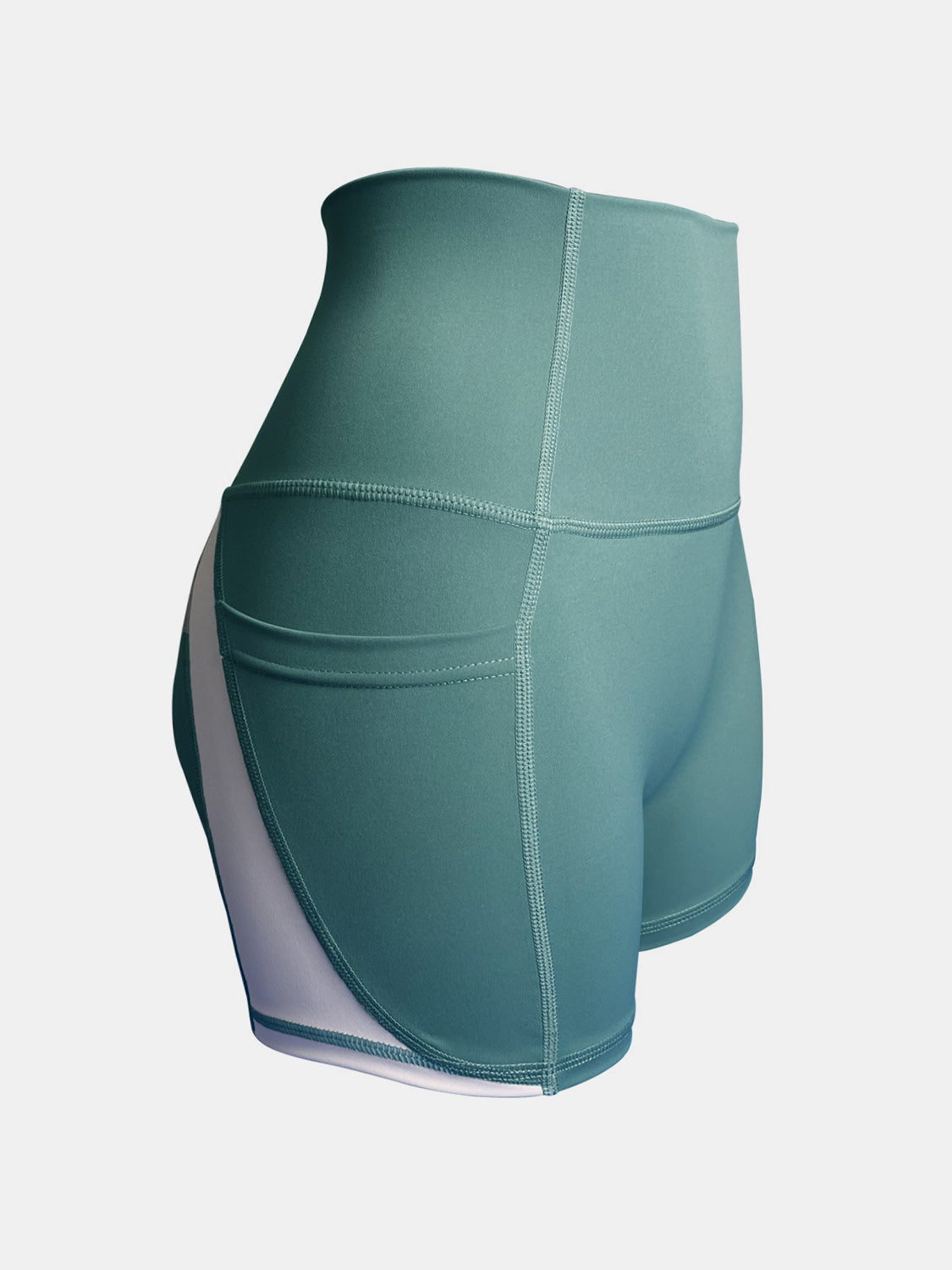 High Waist Pocketed Active Shorts