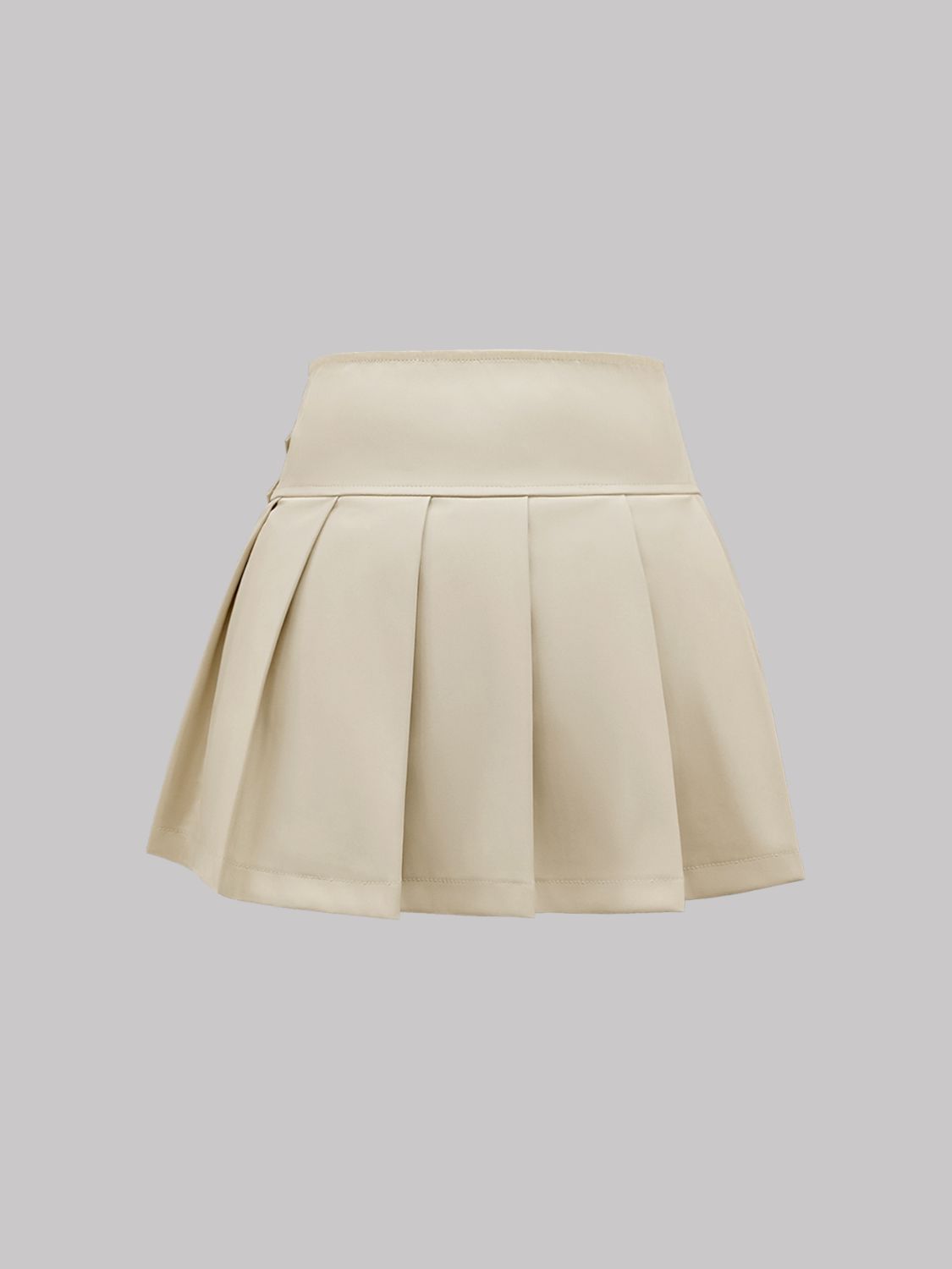 Sweatshirt & Pleated Mini Skirt