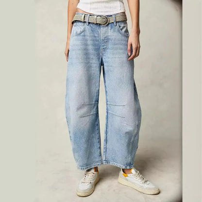 Straight Leg Barrel Jeans Y2k Streetwear 90s Jeans