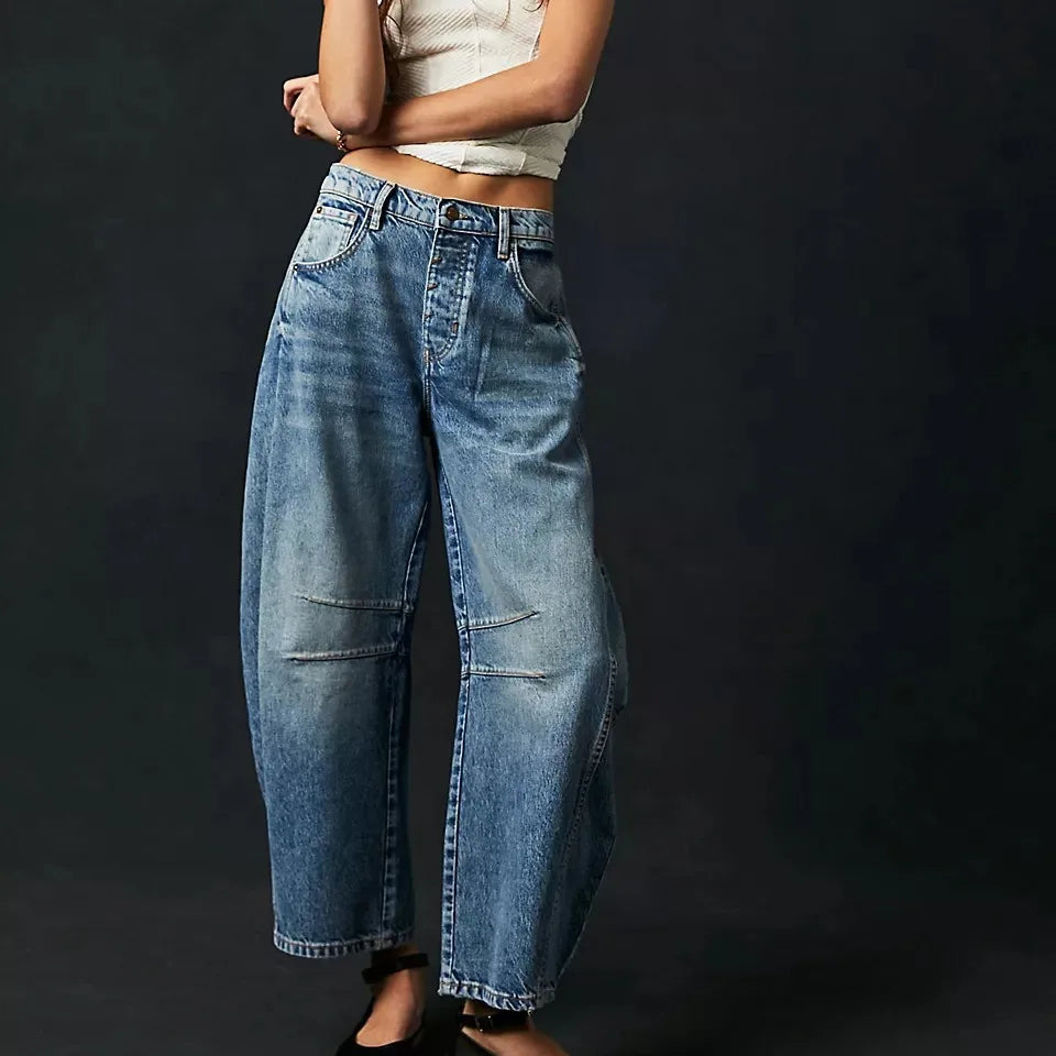 Straight Leg Barrel Jeans Y2k Streetwear 90s Jeans