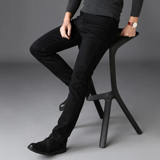 Men's Black Stretch Denim Jeans