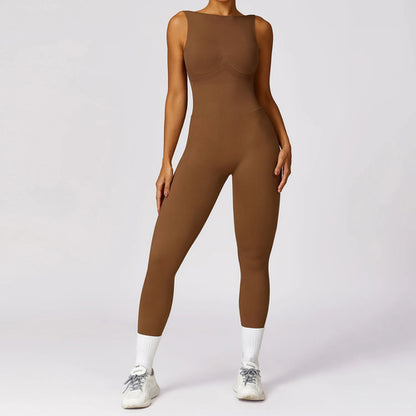 Seamless One-piece Suit Women Sports Jumpsuit Push up Yoga Suit