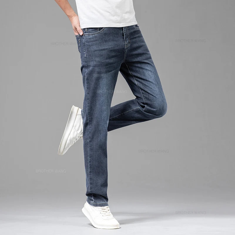 Men's Slim Elastic Cotton Jeans