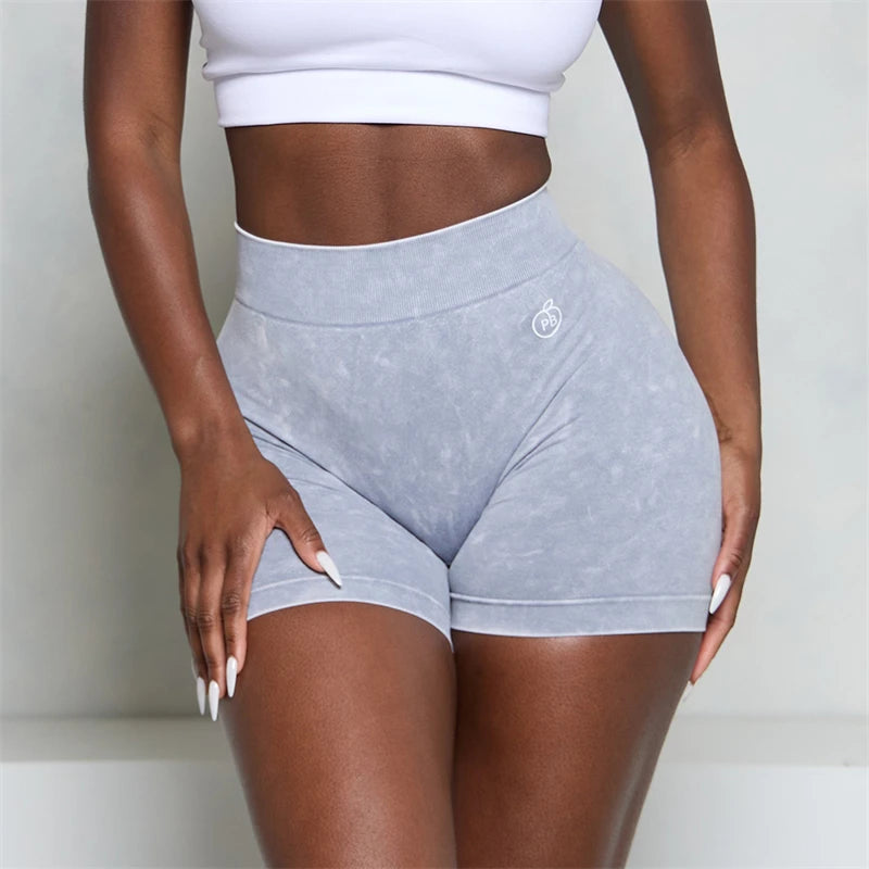 Bum Acid Wash Low V-BACK Scrunch Butt Shorts