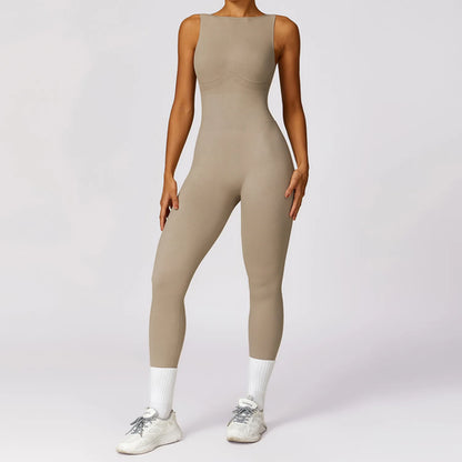 Seamless One-piece Suit Women Sports Jumpsuit Push up Yoga Suit