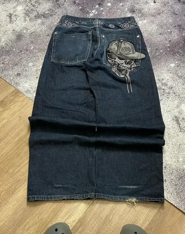 Gothic Slim Straight Y2k Harajuku Retro Jeans