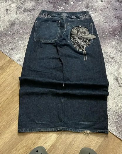 Gothic Slim Straight Y2k Harajuku Retro Jeans