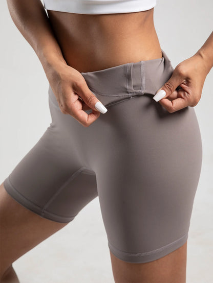 High Waist Wicking Jogging Running Sports Shorts