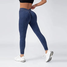 Striped Leggings Sports Training Tights