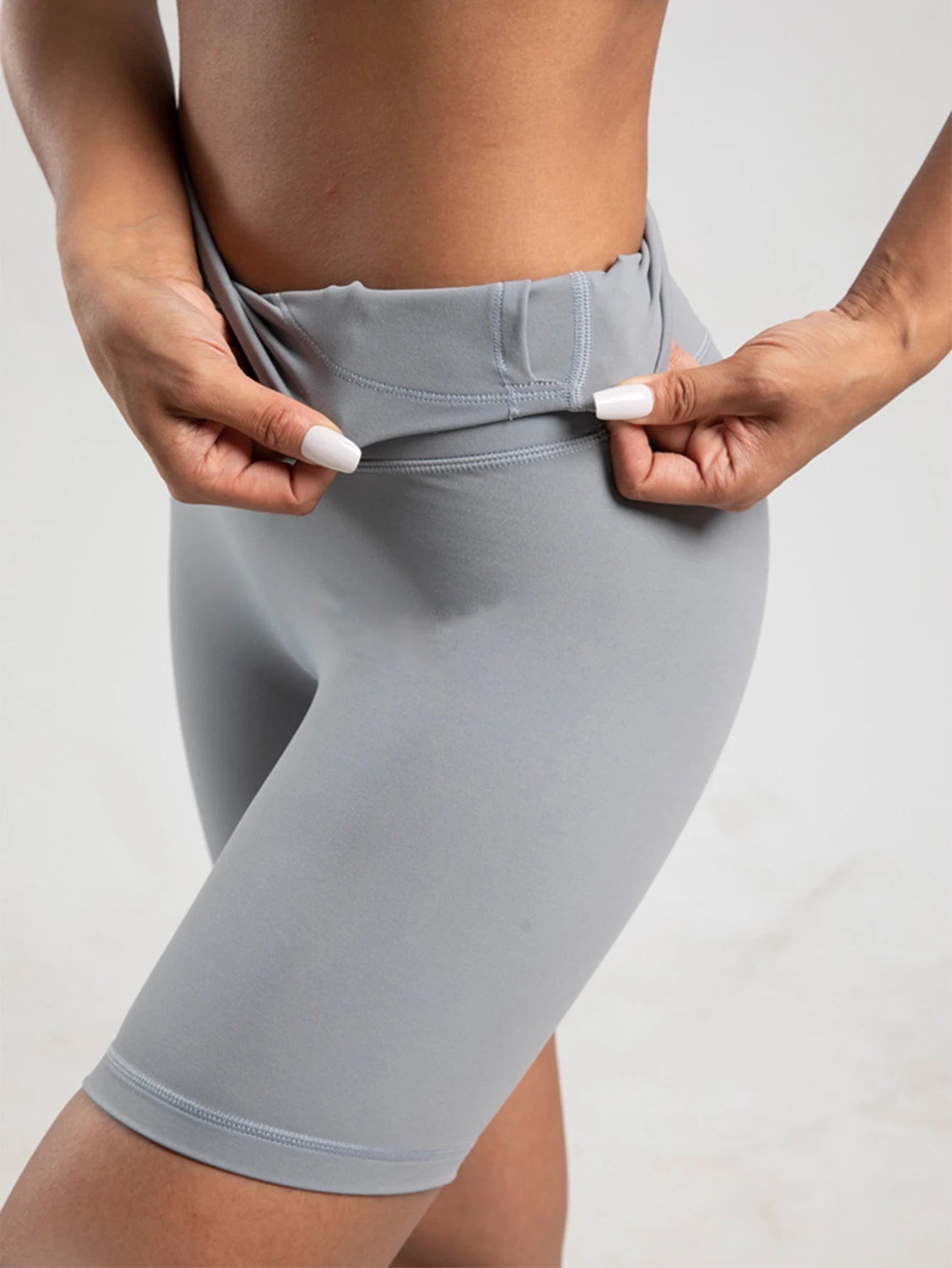 High Waist Wicking Jogging Running Sports Shorts