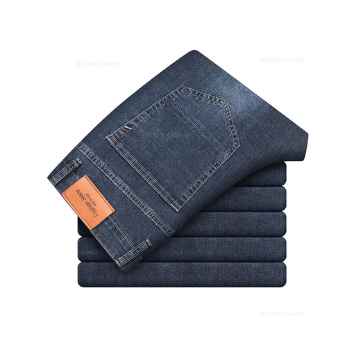 Men's Slim Elastic Cotton Jeans