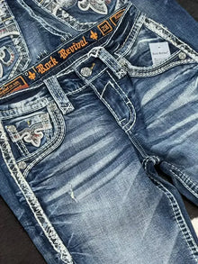 Women's Embroidery 90s Jeans Street Hip Hop Retro