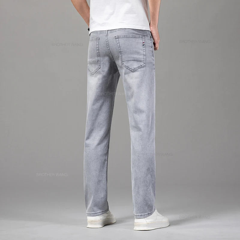 Men's Slim Elastic Cotton Jeans