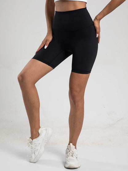 High Waist Wicking Jogging Running Sports Shorts