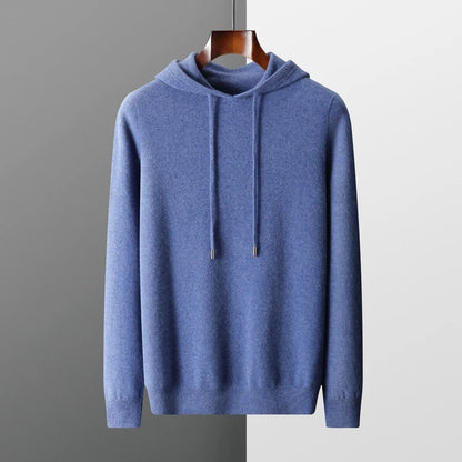 Men's Large Casual Sweatshirt 100% Merino Wool Hoodie