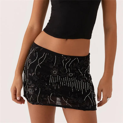 Sequin Embellished Pencil Skirt