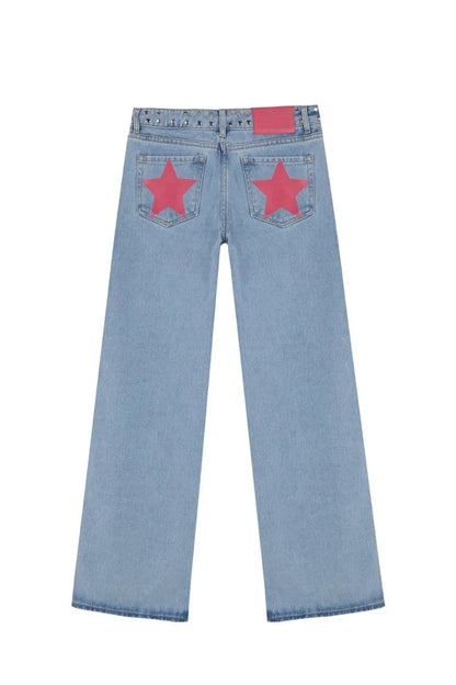 Vintage Splicing Street Harajuku Hip Hop Baggy Jeans