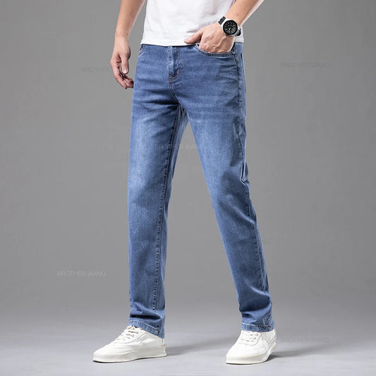 Men's Slim Elastic Cotton Jeans