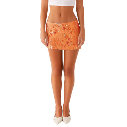 Sequin Embellished Pencil Skirt