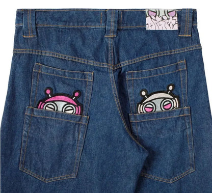 Gothic Slim Straight Y2k Harajuku Retro Jeans