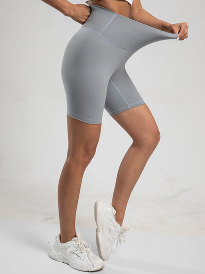 High Waist Wicking Jogging Running Sports Shorts