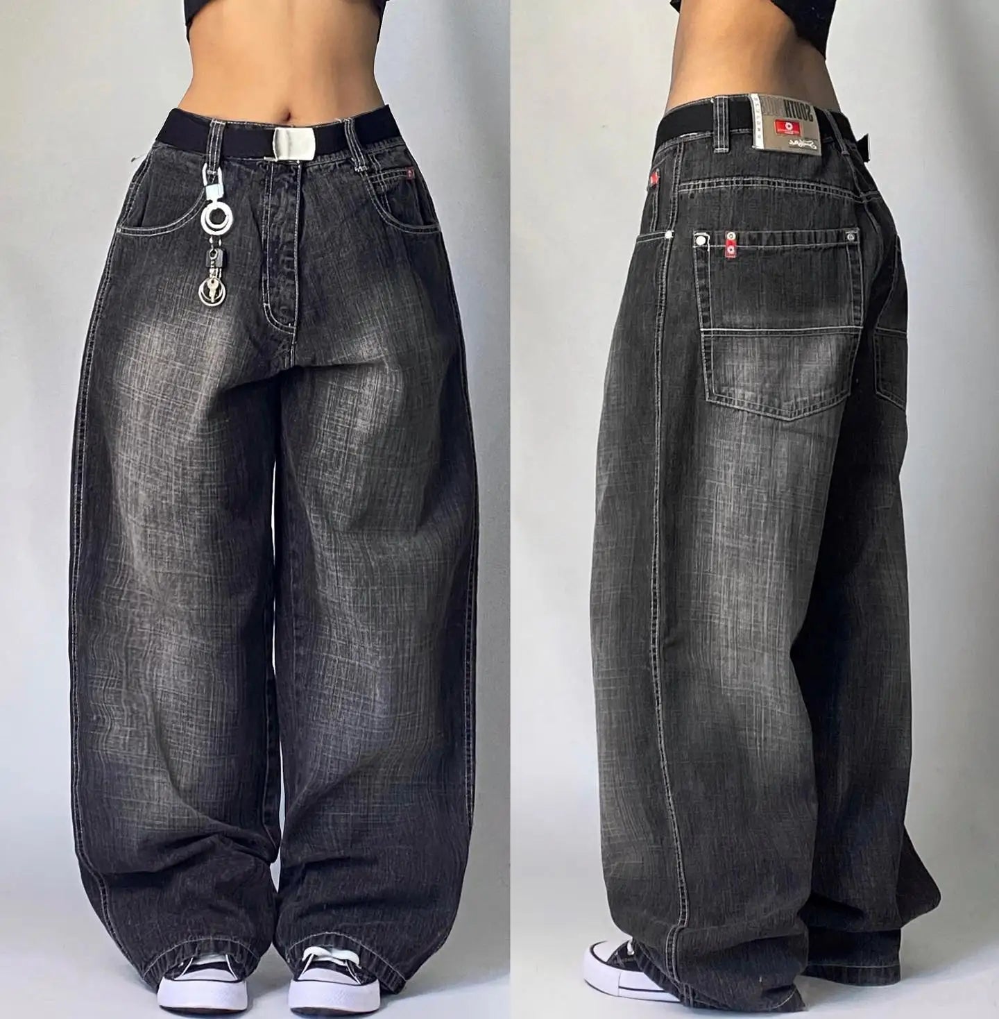 Streetwear Oversized Pocket Old Baggy Jeans