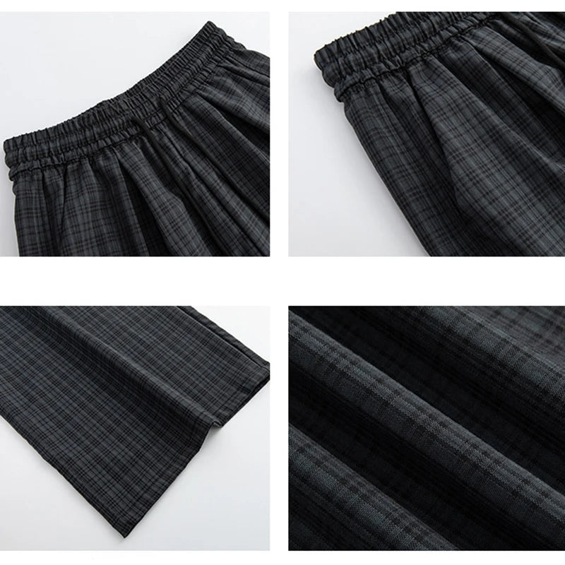 Women Vintage Harajuku Elastic Streetwear Loose Straight Pants