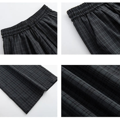Women Vintage Harajuku Elastic Streetwear Loose Straight Pants