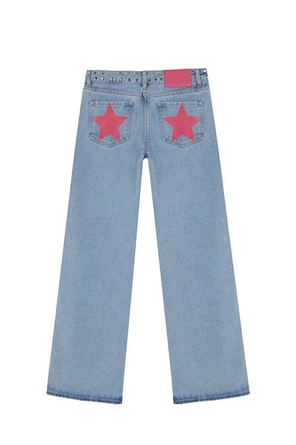 Vintage Five-Pointed Star Harajuku Baggy Jeans