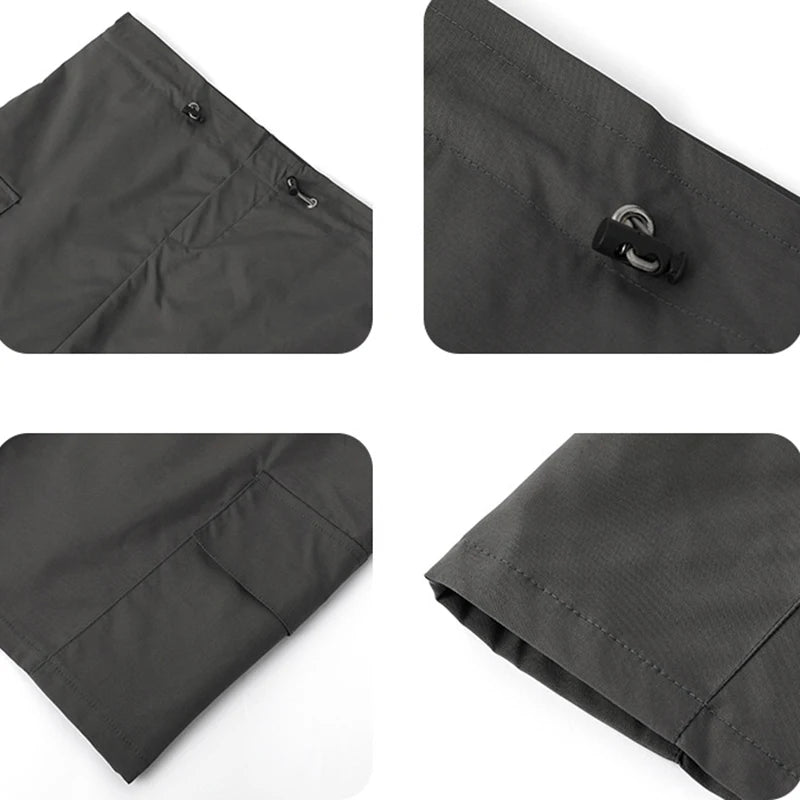 Retro Streetwear Cargo Skirt with High Waist Drawstring Pockets Skirt