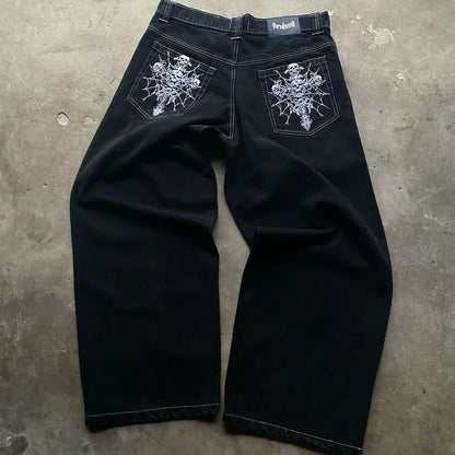 Gothic Slim Straight Y2k Harajuku Retro Jeans