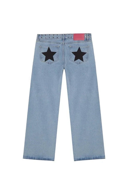 Vintage Five-Pointed Star Harajuku Baggy Jeans