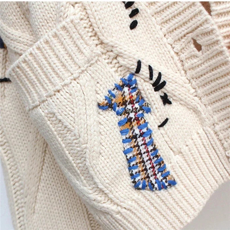 Warm Knitted Cardigan Sweater Jacket
