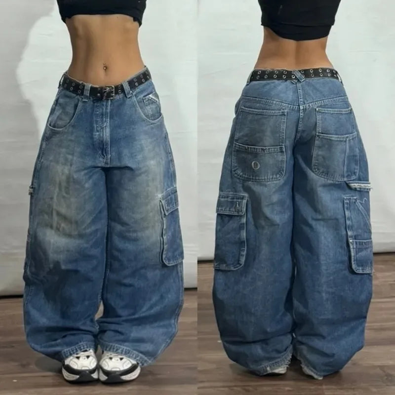 Streetwear Oversized Pocket Old Baggy Jeans