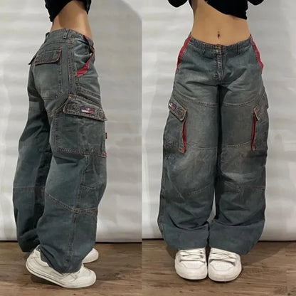 Streetwear Oversized Pocket Old Baggy Jeans