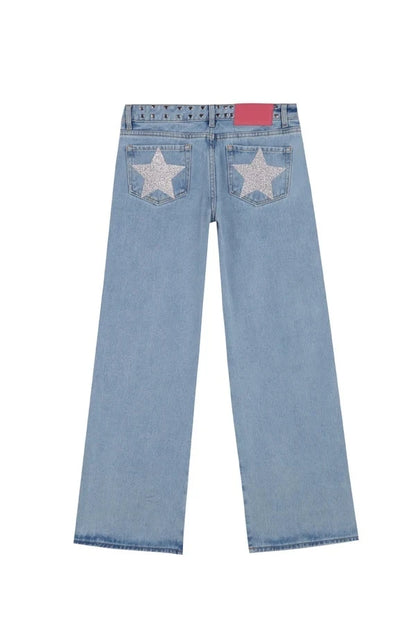 Vintage Splicing Street Harajuku Hip Hop Baggy Jeans