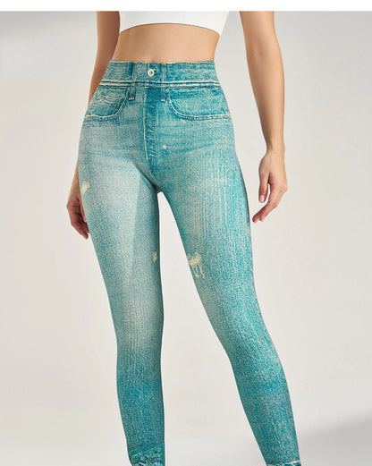 Denim Workout Fitness Yoga Leggings