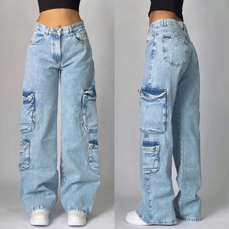 Streetwear Oversized Pocket Old Baggy Jeans