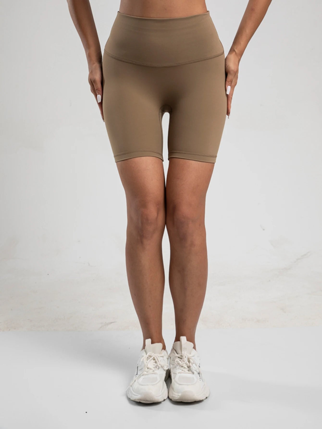 High Waist Wicking Jogging Running Sports Shorts