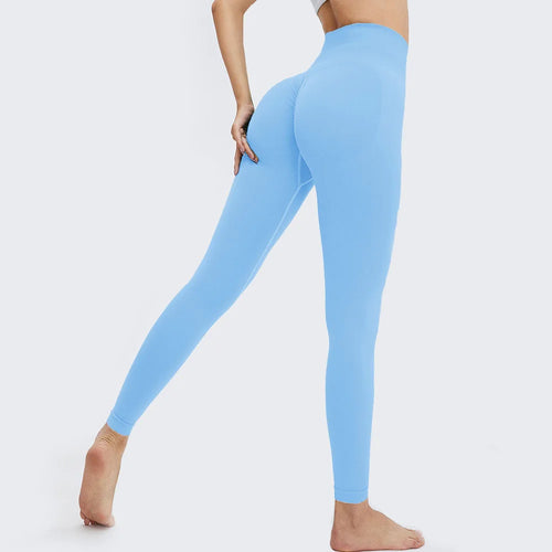 Women's High Waist Seamless Push Up Sport Leggings with Tummy Control