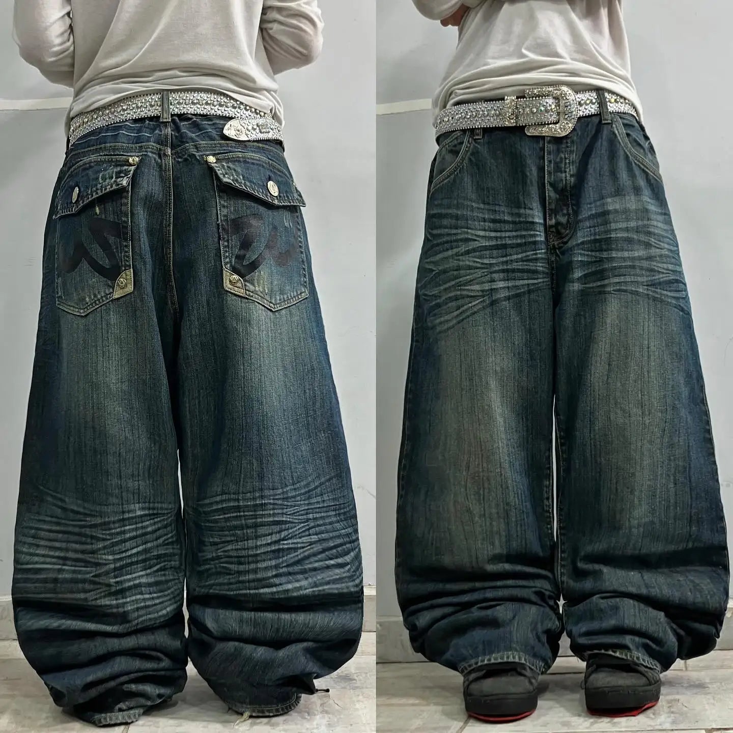 Street Vintage Harajuku Baggy Jeans Denim Pants
