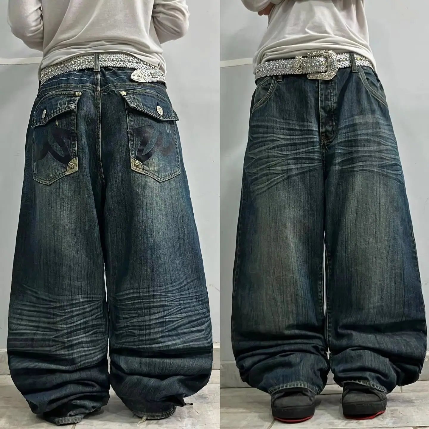 Street Vintage Harajuku Baggy Jeans Denim Pants