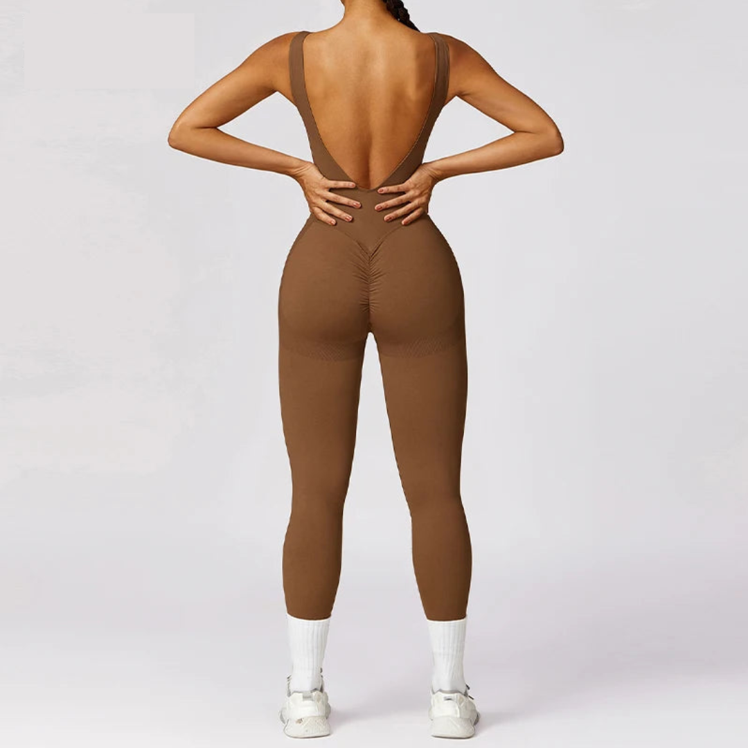 Seamless One-piece Suit Women Sports Jumpsuit Push up Yoga Suit