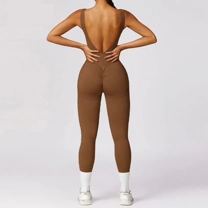 Seamless One-piece Suit Women Sports Jumpsuit Push up Yoga Suit